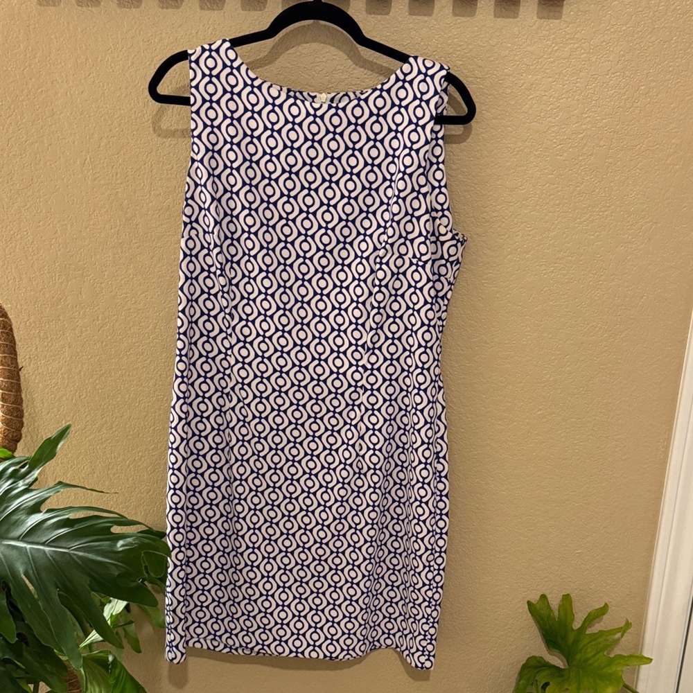 Alyx Blue and White Circle Pattern Mini Dress
